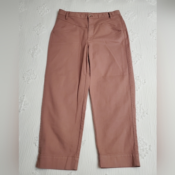 Madewell Pink Yoke Edition Tapered Pants Size 31 Classic Boho Chic Academia - Picture 6 of 15